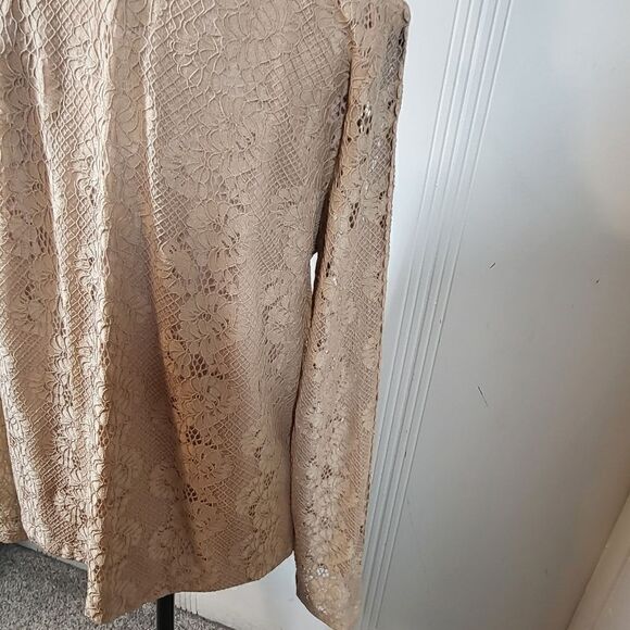 Cable & Gauge Tan Lace Jacket - Picture 6 of 11